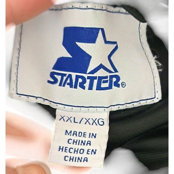 Starter Las Vegas Raiders Zip Up Sports Track Jacket Football Men Size XXL Black - Picture 10 of 12